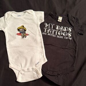 Black and White Kids One Piece Set